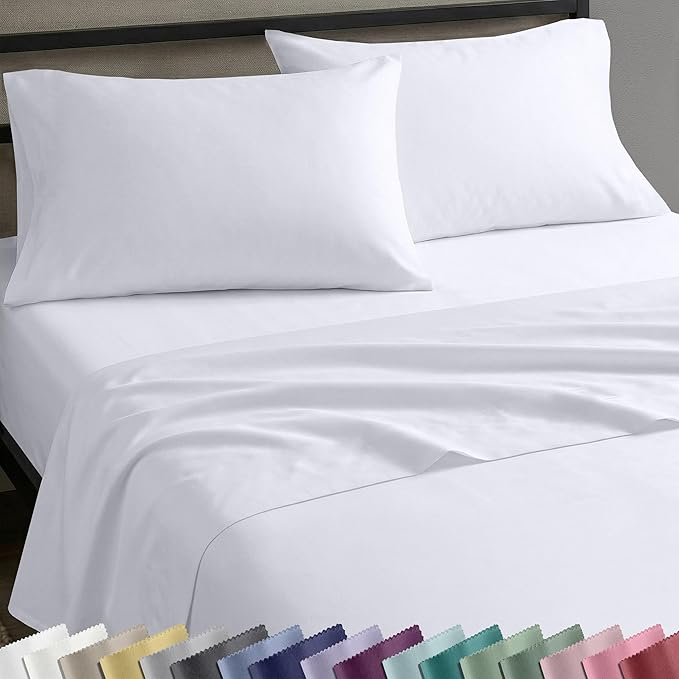 High Quality 100% Cotton White Sheet Set